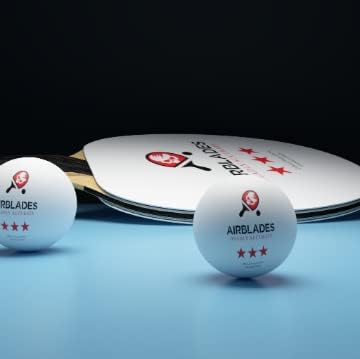 Airblades 3 כוכבי פינג פונג כדורים | ביצועים גבוהים, כדורי טניס שולחן למשחק ואימונים בטורניר | פלסטיק ABS מתקדם | ויסות